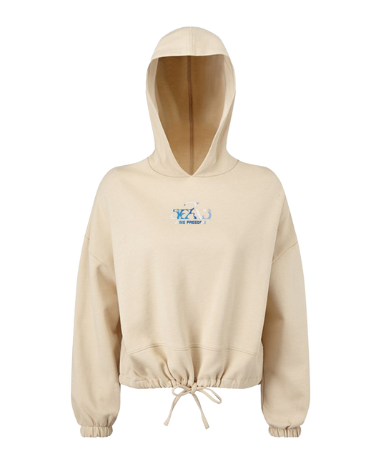 7 SEAS Nude Cropped Hooded Sweatshirt